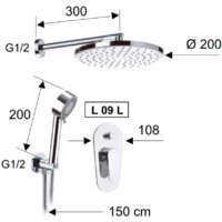 Душевая система  Remer Class Line L 09 S 02 - Превью изображения №2 — Интернет-магазин Time-Shop