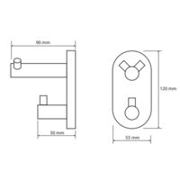 Крючок для ванны Bemeta Omega 104405222 - Превью изображения №2 — Интернет-магазин Time-Shop