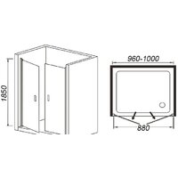 Душевая дверь WeltWasser WW600 600K2-100 - Превью изображения №4 — Интернет-магазин Time-Shop
