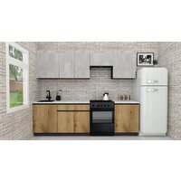 ВерсоМебель Эко-8 2.6 (бетонный камень/дуб эвок прибрежный)