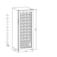 Винный шкаф MAUNFELD MFWC-201S84 - Превью изображения №2 — Интернет-магазин Time-Shop