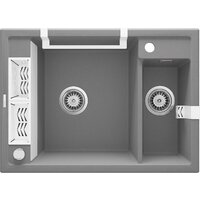 Кухонная мойка Deante Magnetic ZRM S503 (серый металлик) - Превью изображения №2 — Интернет-магазин Time-Shop