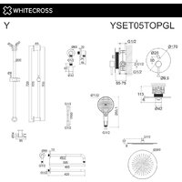 Душевая система  Whitecross Y YSET05TOPGL (золото) - Превью изображения №3 — Интернет-магазин Time-Shop