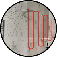 Зеркало с подсветкой  EMZE 60 LED.UV.60.60.CHE.AF.4K (черный с УФ-окантовкой и подсветкой) - Превью изображения №8 — Интернет-магазин Time-Shop