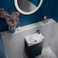  Lauter Тумба под умывальник Из искусственного мрамора Amelia 40 (гранатовый п/мат) - Превью изображения №6 — Интернет-магазин Time-Shop