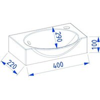  Lauter Тумба под умывальник Из искусственного мрамора Amelia 40 (гранатовый п/мат) - Превью изображения №9 — Интернет-магазин Time-Shop