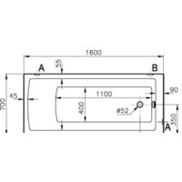Ванна Vitra Neon 160x70 52520001000 - Превью изображения №2 — Интернет-магазин Time-Shop