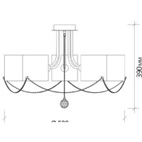 Люстра средней высоты Escada Intense 683/5P E14*40W Chrome - Превью изображения №7 — Интернет-магазин Time-Shop