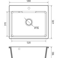 Кухонная мойка GranFest Urban GF-UR-658 (темно-серый) - Превью изображения №5 — Интернет-магазин Time-Shop