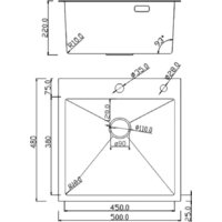Кухонная мойка Roxen Simple 560220-50B-GR графит/текстурная PVD покрытие (с коландером и дозатором) - Превью изображения №19 — Интернет-магазин Time-Shop