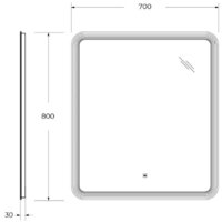  Cezares Зеркало CZR-SPC-DUET-700-800-LED-TCH - Превью изображения №8 — Интернет-магазин Time-Shop