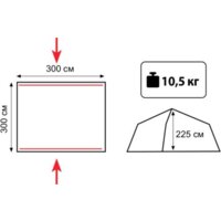 Кемпинговая палатка TRAMP Bungalow LUX v2 - Превью изображения №2 — Интернет-магазин Time-Shop