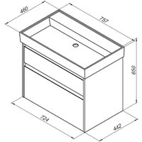  Aquanet Тумба под умывальник Nova Lite 75 242273 (с 2 ящиками) - Превью изображения №7 — Интернет-магазин Time-Shop