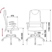 Офисное кресло Бюрократ KB-8 TW-01 TW-11 (черный) - Превью изображения №5 — Интернет-магазин Time-Shop