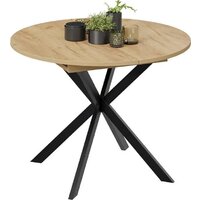 Кухонный стол Трия Мэдисон раздвижной тип 1 (черный муар/дуб крафт золотой) - Превью изображения №4 — Интернет-магазин Time-Shop