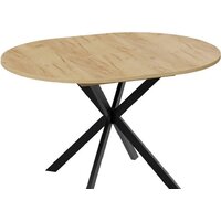 Кухонный стол Трия Мэдисон раздвижной тип 1 (черный муар/дуб крафт золотой) - Превью изображения №2 — Интернет-магазин Time-Shop