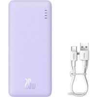 Внешний аккумулятор Baseus Airpow Fast Charge Power Bank 20W 10000mAh (сиреневый) - Превью изображения №7 — Интернет-магазин Time-Shop