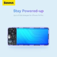 Внешний аккумулятор Baseus Airpow Fast Charge Power Bank 20W 10000mAh (сиреневый) - Превью изображения №14 — Интернет-магазин Time-Shop