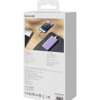 Внешний аккумулятор Baseus Airpow Fast Charge Power Bank 20W 10000mAh (сиреневый) - Превью изображения №12 — Интернет-магазин Time-Shop