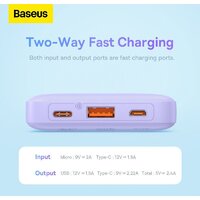 Внешний аккумулятор Baseus Airpow Fast Charge Power Bank 20W 10000mAh (сиреневый) - Превью изображения №18 — Интернет-магазин Time-Shop