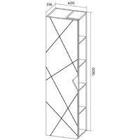  Doratiz Шкаф-пенал Фьорд 40 L 2712.304 (дуб бунратти/цемент,с подвесной) - Превью изображения №14 — Интернет-магазин Time-Shop