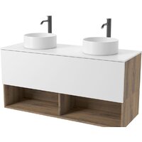 ЗОВ Тумба под умывальник Кито-2 120 2K120LA0MWMC-KP13W (аттик/белый матовый)