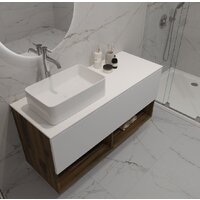  ЗОВ Тумба под умывальник Кито-2 120 2K120LA0MWMC-KP13W (аттик/белый матовый) - Превью изображения №7 — Интернет-магазин Time-Shop