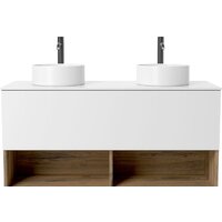  ЗОВ Тумба под умывальник Кито-2 120 2K120LA0MWMC-KP13W (аттик/белый матовый) - Превью изображения №2 — Интернет-магазин Time-Shop