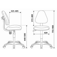 Компьютерное кресло Бюрократ KD-4/COSMO (синий) - Превью изображения №5 — Интернет-магазин Time-Shop