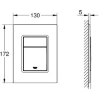 Панель смыва Grohe Skate Cosmopolitan S 37535000 (хром) - Превью изображения №2 — Интернет-магазин Time-Shop