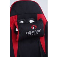 Игровое (геймерское) кресло Calviano 1584 (велюр, черный/красный) - Превью изображения №18 — Интернет-магазин Time-Shop