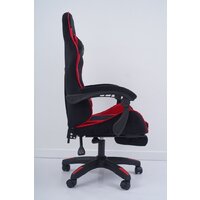 Игровое (геймерское) кресло Calviano 1584 (велюр, черный/красный) - Превью изображения №14 — Интернет-магазин Time-Shop