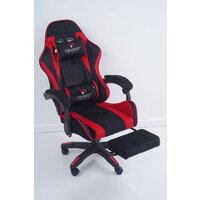 Игровое (геймерское) кресло Calviano 1584 (велюр, черный/красный) - Превью изображения №2 — Интернет-магазин Time-Shop