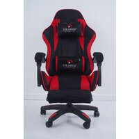 Игровое (геймерское) кресло Calviano 1584 (велюр, черный/красный) - Превью изображения №11 — Интернет-магазин Time-Shop