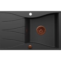 Кухонная мойка Kernau KGS O 6078 1B1D Deep Black - Превью изображения №4 — Интернет-магазин Time-Shop