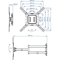 Кронштейн для телевизора Kromax DIX-18W (белый) - Превью изображения №3 — Интернет-магазин Time-Shop