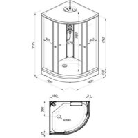 Душевая кабина Maroni Aura New SR90L-LN-DN4 - Превью изображения №2 — Интернет-магазин Time-Shop