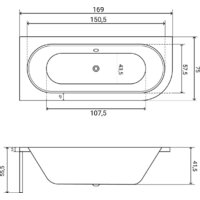 Ванна Lauter Bliss 170 L 21201071L (с ножками) - Превью изображения №29 — Интернет-магазин Time-Shop