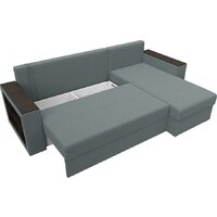 Угловой диван Лига диванов Дубай Лайт правый 121640 (рогожка амур серый) - Превью изображения №3 — Интернет-магазин Time-Shop