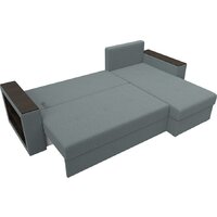 Угловой диван Лига диванов Дубай Лайт правый 121640 (рогожка амур серый) - Превью изображения №4 — Интернет-магазин Time-Shop