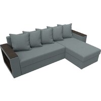 Угловой диван Лига диванов Дубай Лайт правый 121640 (рогожка амур серый) - Превью изображения №2 — Интернет-магазин Time-Shop