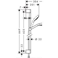 Душевой гарнитур  Hansgrohe Croma Select E [26582400] - Превью изображения №2 — Интернет-магазин Time-Shop
