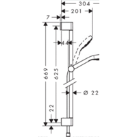 Душевой гарнитур  Hansgrohe Croma Select E [26582400] - Превью изображения №2 — Интернет-магазин Time-Shop