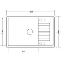 Кухонная мойка ZorG Dello 78 (черный опал) - Превью изображения №2 — Интернет-магазин Time-Shop