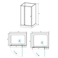 Душевая кабина RGW AN-207 411320790-95 90x100 (белый/прозрачно-матовое стекло) - Превью изображения №3 — Интернет-магазин Time-Shop