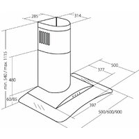 Кухонная вытяжка Akpo Largo Eco 50 WK-4 (нержавеющая сталь) - Превью изображения №2 — Интернет-магазин Time-Shop