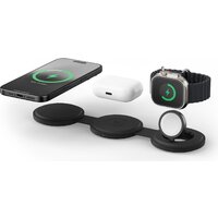 Беспроводное зарядное Satechi OntheGo 3-in-1 Charger ST-QTG31K (черный) - Превью изображения №4 — Интернет-магазин Time-Shop