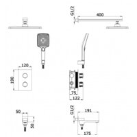 Душевая система  Vieir V25004-3C - Превью изображения №2 — Интернет-магазин Time-Shop