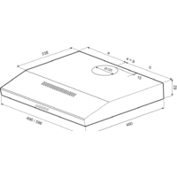 Кухонная вытяжка Krona Ermina 600 PB (черный) - Превью изображения №2 — Интернет-магазин Time-Shop