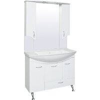  Runo Тумба с умывальником Севилья 105 с корзиной для белья + Стиль 1050 (напольная) - Превью изображения №5 — Интернет-магазин Time-Shop